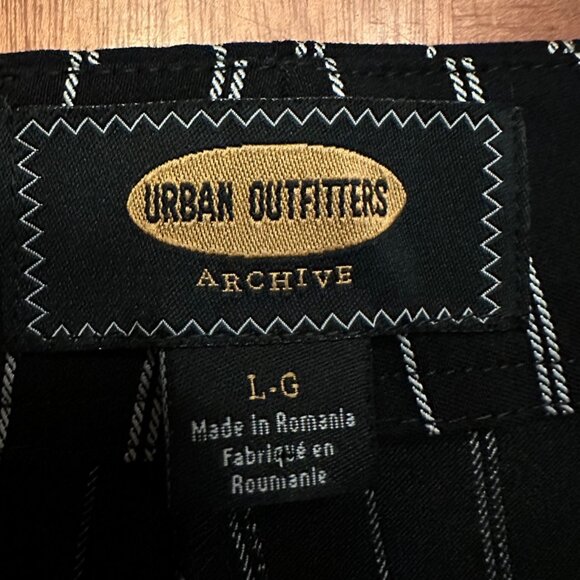Urban Outfitters Archive Black & White Striped Flared Pants L - Picture 6 of 9